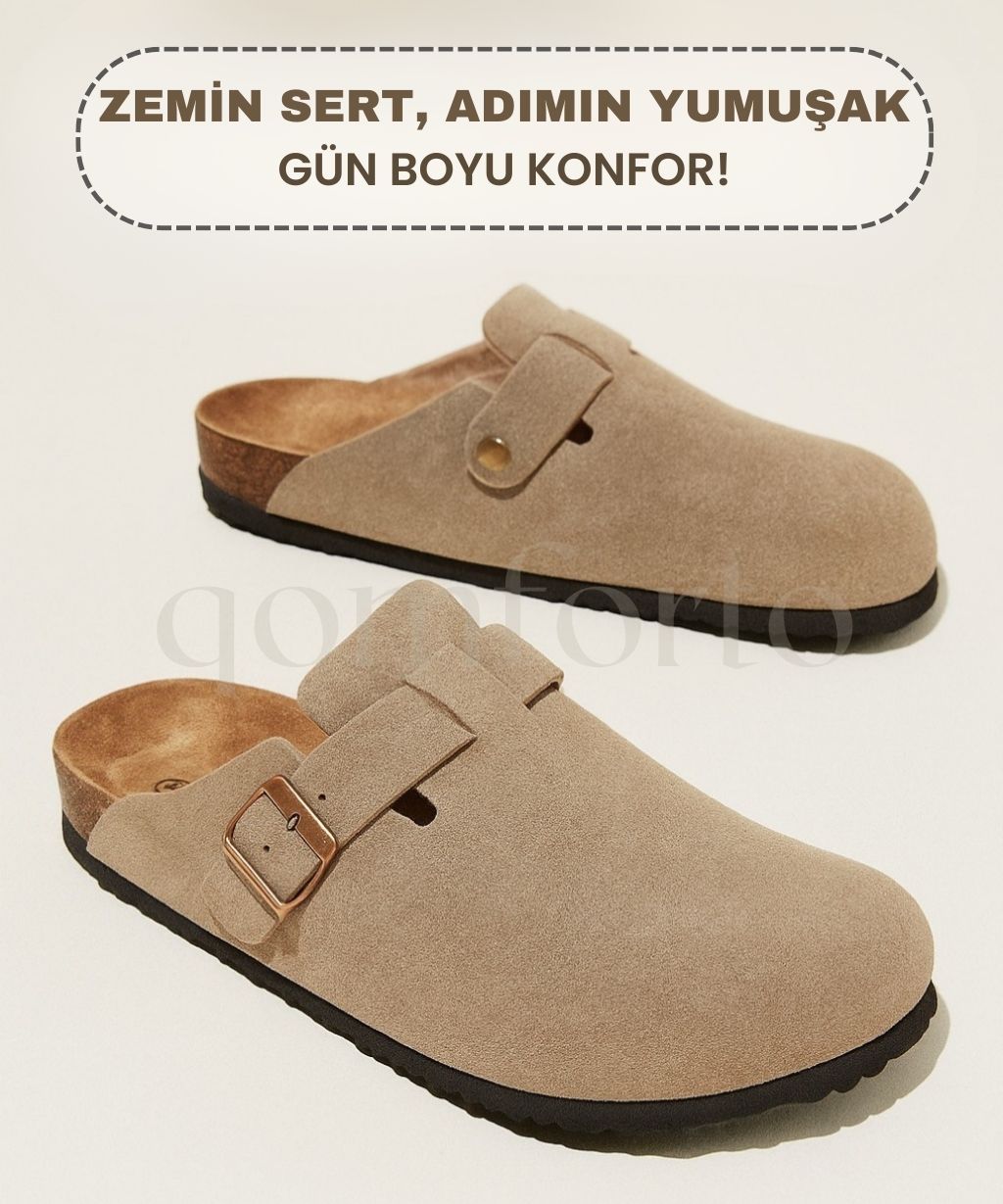 Qomforto Hakiki Süet Sabo